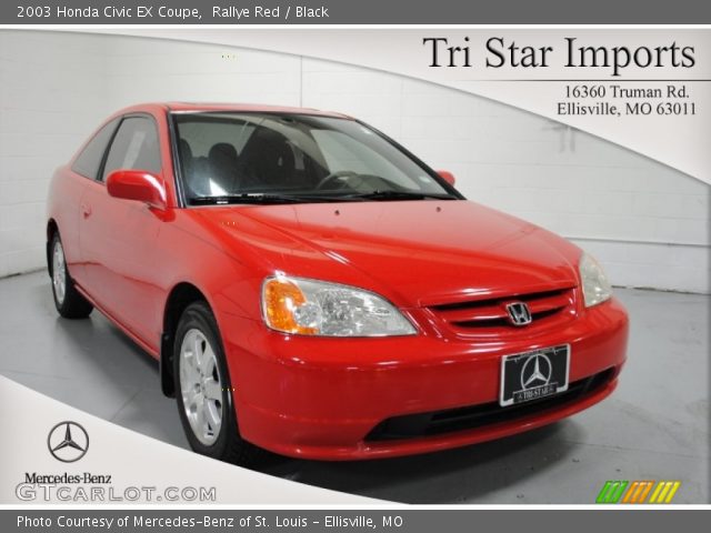 2003 Honda Civic EX Coupe in Rallye Red