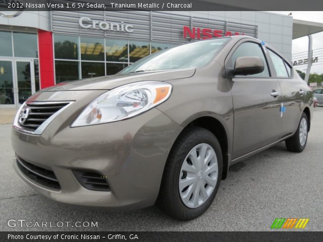 2012 Nissan Versa 1.6 SV Sedan in Titanium Metallic