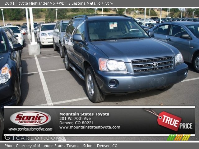 2001 Toyota Highlander V6 4WD in Bluestone Metallic
