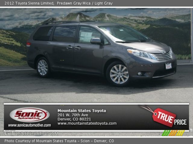 2012 Toyota Sienna Limited in Predawn Gray Mica