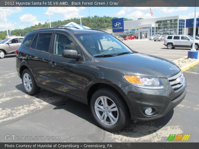 2012 Hyundai Santa Fe SE V6 AWD in Black Forest Green