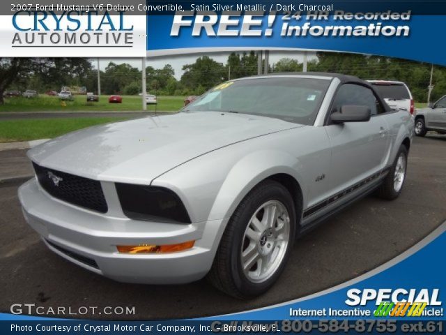 2007 Ford Mustang V6 Deluxe Convertible in Satin Silver Metallic