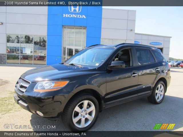 2008 Hyundai Santa Fe Limited 4WD in Ebony Black