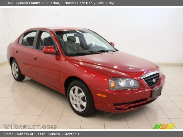 2004 Hyundai Elantra GLS Sedan in Crimson Dark Red