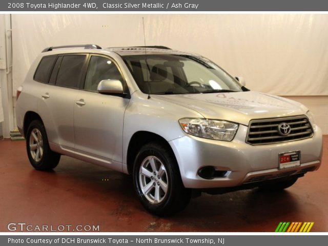 2008 Toyota Highlander 4WD in Classic Silver Metallic