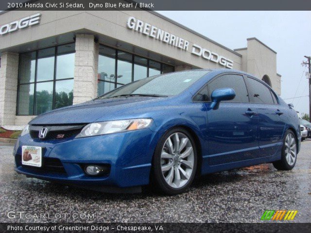 2010 Honda Civic Si Sedan in Dyno Blue Pearl