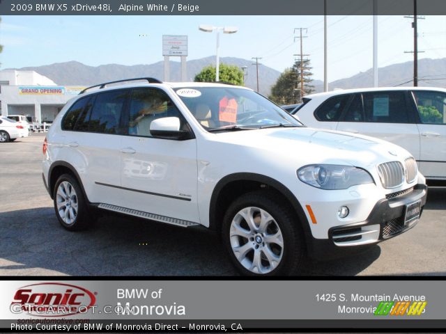 2009 BMW X5 xDrive48i in Alpine White