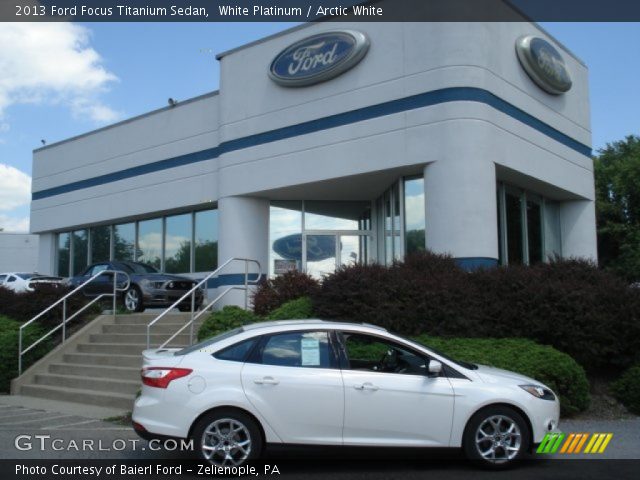 2013 Ford Focus Titanium Sedan in White Platinum