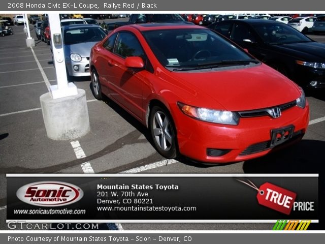 2008 Honda Civic EX-L Coupe in Rallye Red