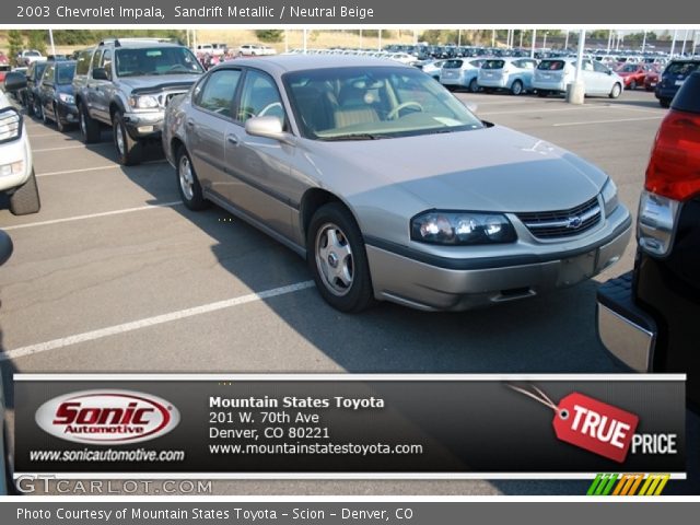 2003 Chevrolet Impala  in Sandrift Metallic