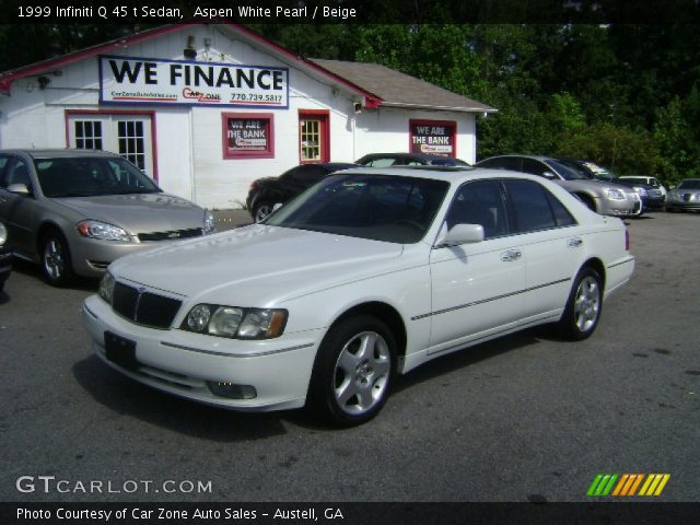 1999 Infiniti Q 45 t Sedan in Aspen White Pearl