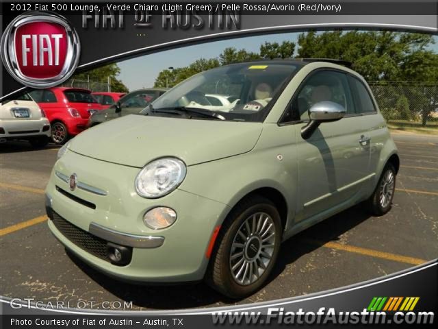 2012 Fiat 500 Lounge in Verde Chiaro (Light Green)