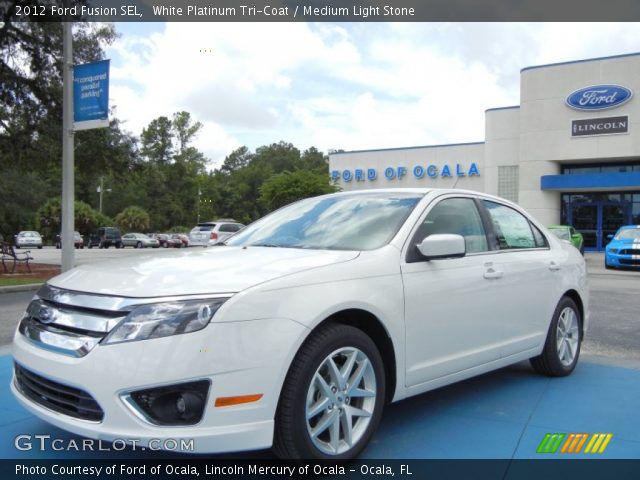 2012 Ford Fusion SEL in White Platinum Tri-Coat