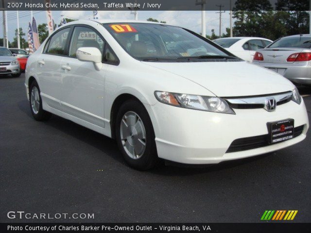 2007 Honda Civic Hybrid Sedan in Taffeta White