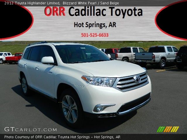 2012 Toyota Highlander Limited in Blizzard White Pearl