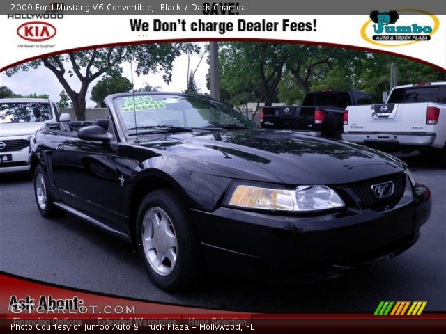 2000 Ford Mustang V6 Convertible in Black