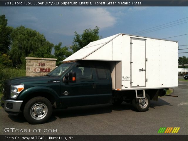 2011 Ford F350 Super Duty XLT SuperCab Chassis in Forest Green Metallic
