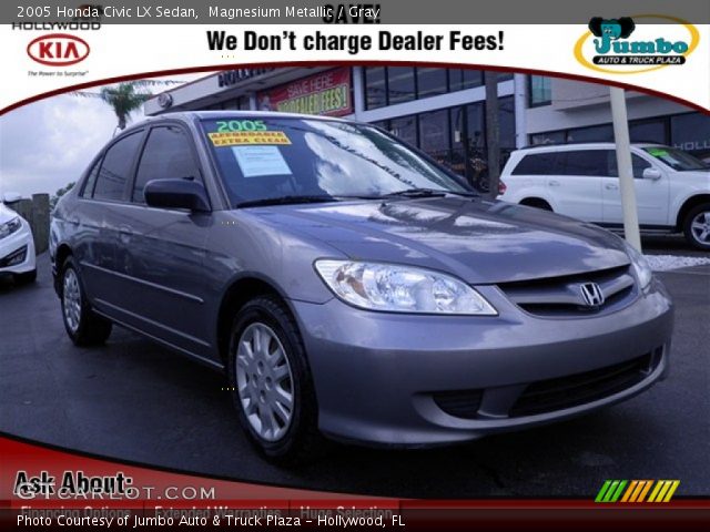 2005 Honda Civic LX Sedan in Magnesium Metallic