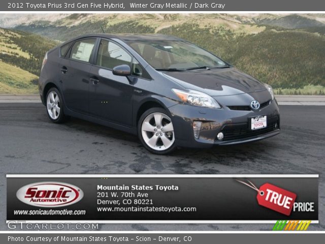 2012 Toyota Prius 3rd Gen Five Hybrid in Winter Gray Metallic