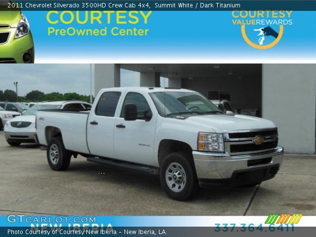 2011 Chevrolet Silverado 3500HD Crew Cab 4x4 in Summit White