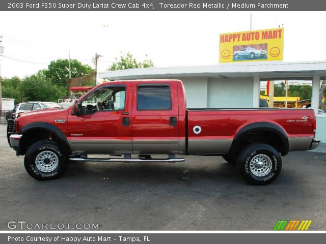 2003 Ford F350 Super Duty Lariat Crew Cab 4x4 in Toreador Red Metallic
