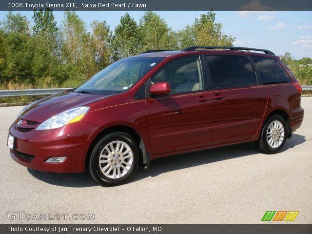 2008 Toyota Sienna XLE in Salsa Red Pearl