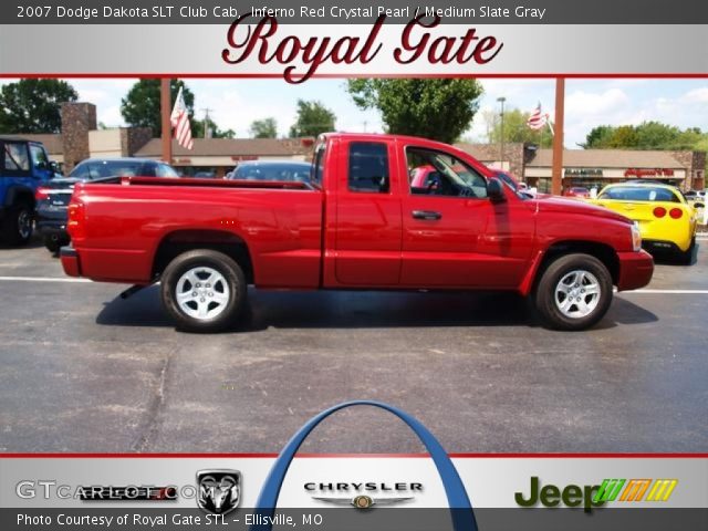 2007 Dodge Dakota SLT Club Cab in Inferno Red Crystal Pearl