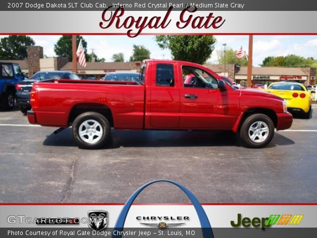 2007 Dodge Dakota SLT Club Cab in Inferno Red Crystal Pearl