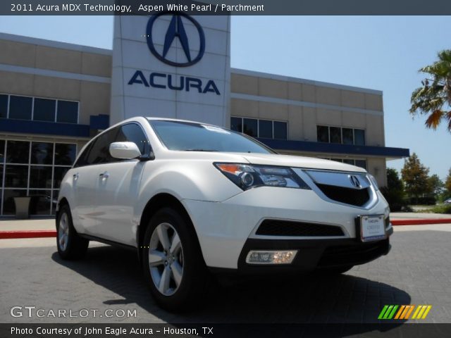 2011 Acura MDX Technology in Aspen White Pearl
