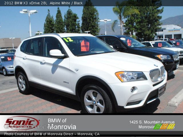 2012 BMW X3 xDrive 28i in Alpine White