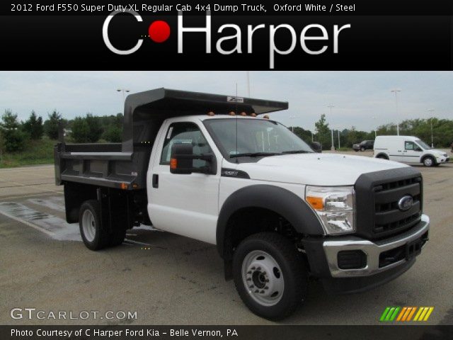 2012 Ford F550 Super Duty XL Regular Cab 4x4 Dump Truck in Oxford White