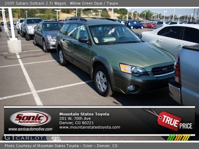 2005 Subaru Outback 2.5i Wagon in Willow Green Opal