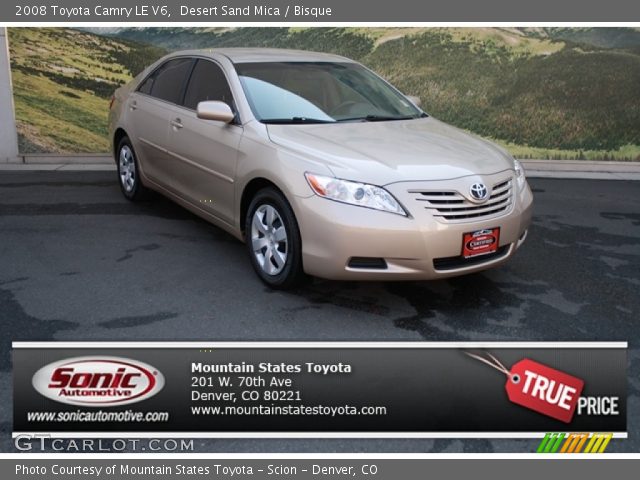 2008 Toyota Camry LE V6 in Desert Sand Mica