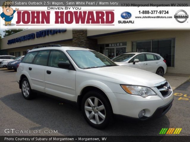 2008 Subaru Outback 2.5i Wagon in Satin White Pearl