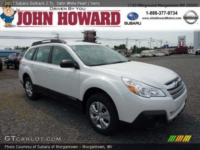 2013 Subaru Outback 2.5i in Satin White Pearl