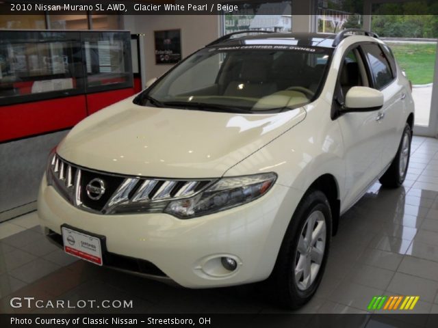 2010 Nissan Murano SL AWD in Glacier White Pearl