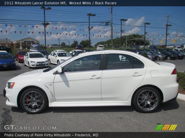 2012 Mitsubishi Lancer Evolution MR in Wicked White