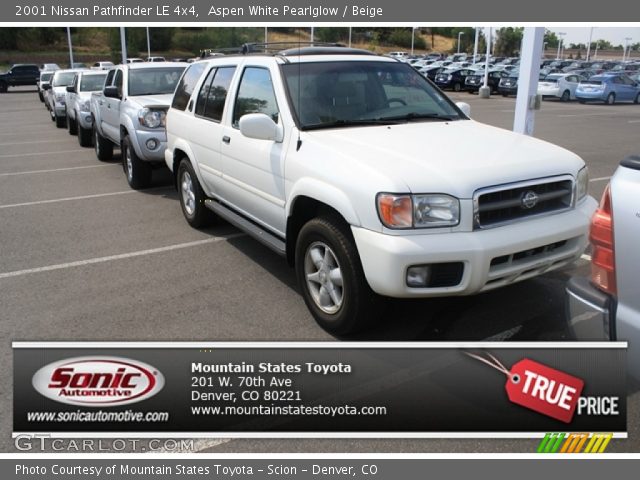 2001 Nissan Pathfinder LE 4x4 in Aspen White Pearlglow