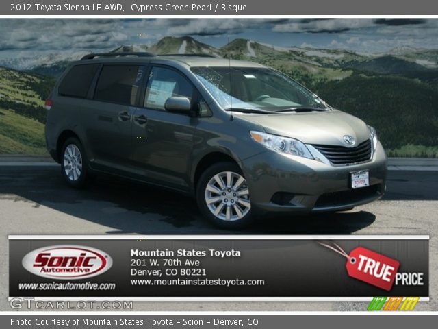 2012 Toyota Sienna LE AWD in Cypress Green Pearl