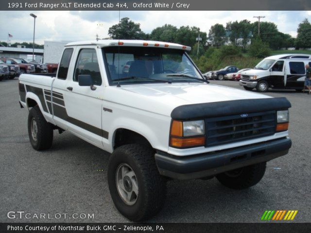 Oxford White 1991 Ford Ranger Xlt Extended Cab 4x4 Grey