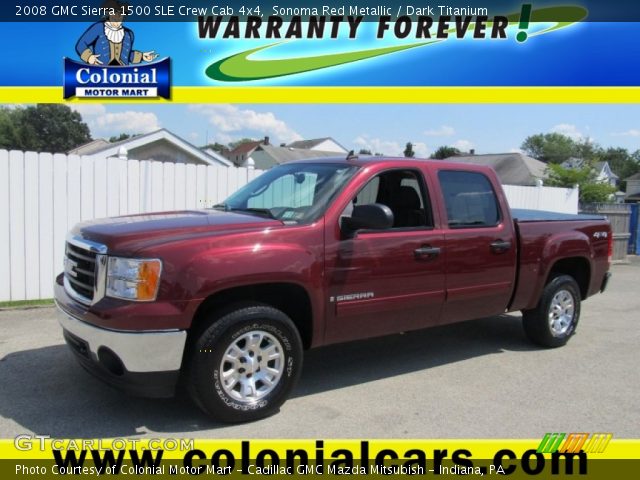 2008 GMC Sierra 1500 SLE Crew Cab 4x4 in Sonoma Red Metallic