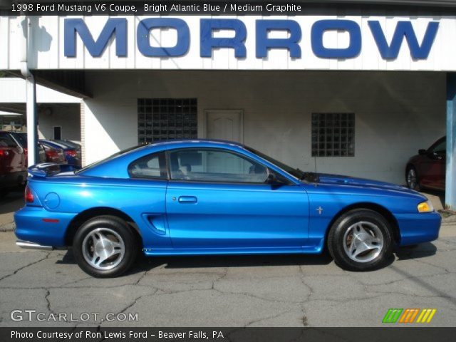 1998 Ford Mustang V6 Coupe in Bright Atlantic Blue