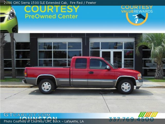2000 GMC Sierra 1500 SLE Extended Cab in Fire Red