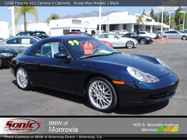 1999 Porsche 911 Carrera 4 Cabriolet in Ocean Blue Metallic