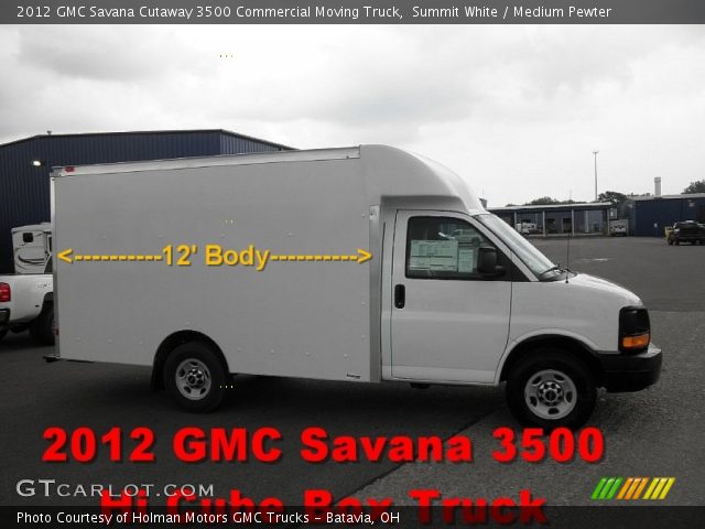 2012 GMC Savana Cutaway 3500 Commercial Moving Truck in Summit White