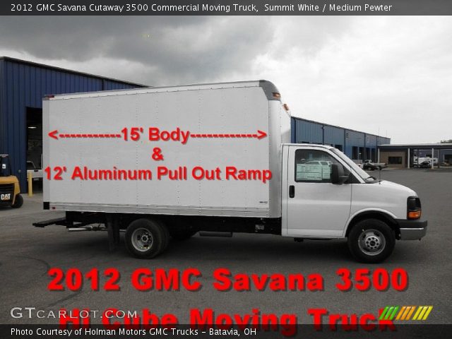 2012 GMC Savana Cutaway 3500 Commercial Moving Truck in Summit White