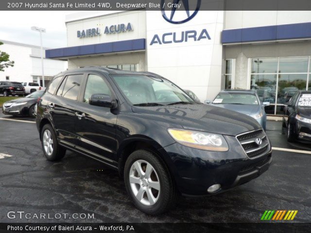 2007 Hyundai Santa Fe Limited 4WD in Deepwater Blue