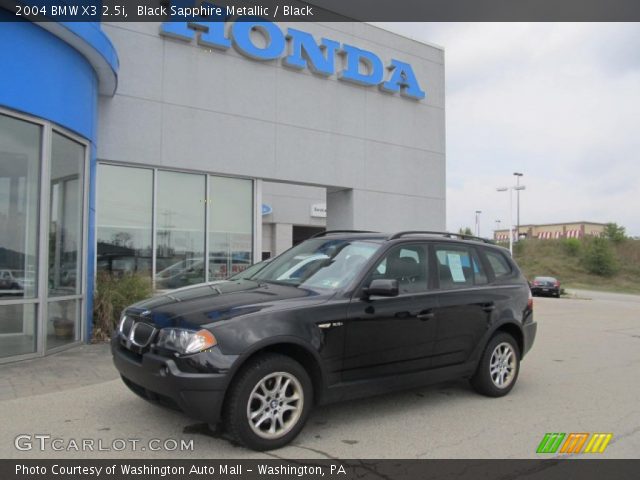 2004 BMW X3 2.5i in Black Sapphire Metallic