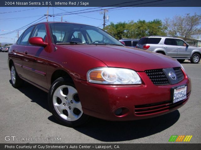 2004 Nissan Sentra 1.8 S in Inferno Red