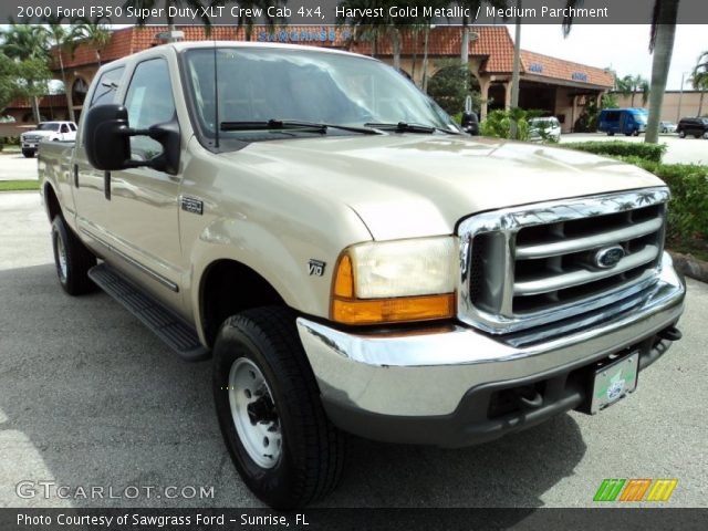 2000 Ford F350 Super Duty XLT Crew Cab 4x4 in Harvest Gold Metallic